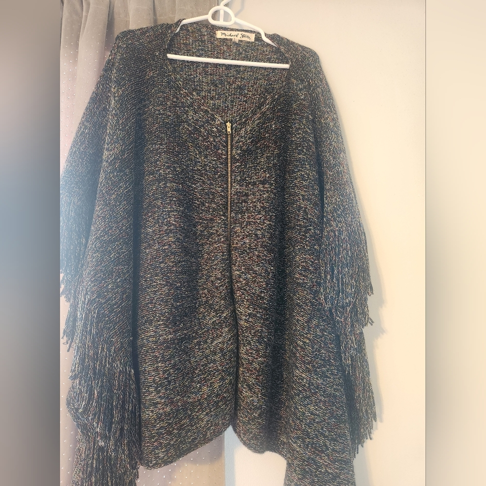 Michael Stars Multicolor Zip Poncho